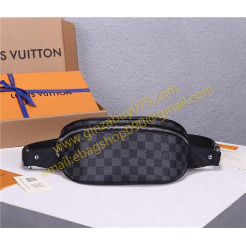 人気ブランド ルイヴィトン  Louis Vuitton N40362  Damier Graphite ウエストポーチ  メンズ 実物の写真 スーパーコピーN品代引き可能国内発送後払い安全必ず届く優...