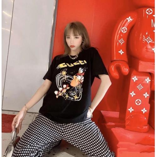 2色 人気が爆発 Gucci グッチ Tシャツ メンズ/レディース ラウンドネック半袖  実物の写真 スーパーコピーN品代引き対応国内発送後払い送料無料安全必ず届く信用できるサイト