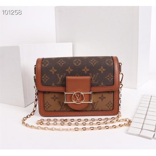 2色 ばれない ルイヴィトン Louis Vuitton  M44580 M44391 ショルダーバッグ  Mini Dauphine Monogram Reverseレディース スーパーコピーバッグ...