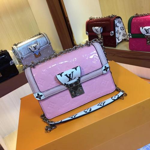 2色 ばれない ルイヴィトン Louis Vuitton  ショルダーバッグ M90442,M90443,M90445 Wynwood Monogram Vernis  レディース スーパーコピーバッ...