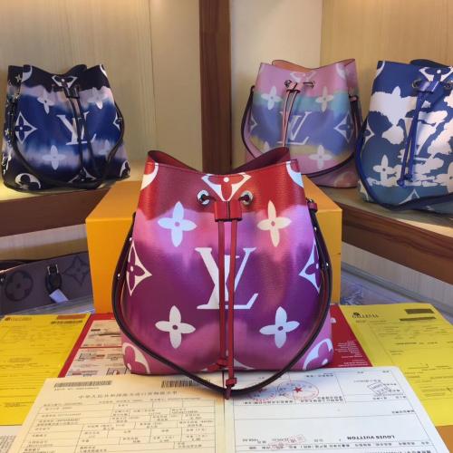 2色ばれない ルイヴィトン Louis Vuitton  バケットバッグ ショルダーバッグ m45126/M45124 Escale NéoNoé レディース スーパーコピーバッグN品代引き対応国内発...