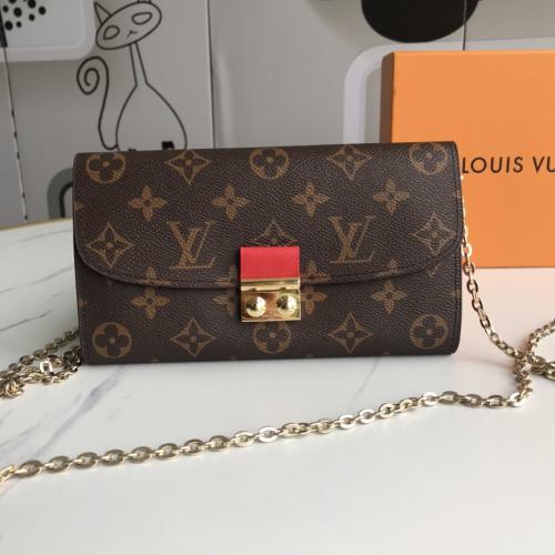 6色絶対オススメルイヴィトン Louis Vuitton M60125Croisette ショルダーバッグ 長財布 クラッチバッグ ブランドスーパーコピー財布N品代引き対応国内発送後払い安全必ず届く信...