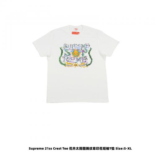 2色口コミ夏物Supreme シュプリーム Crest Tee半袖Tシャツ 実物の写真 N品スーパーコピー服代引き対応国内発送後払い安全必ず届く信用できるサイト