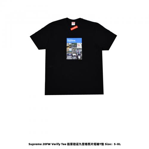 2色口コミ夏物Supreme シュプリーム 20FW Verify Tee半袖Tシャツ 実物の写真 N品スーパーコピー服代引き対応国内発送後払い安全必ず届く信用できるサイト