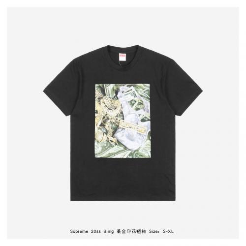 2色口コミ夏物Supreme シュプリーム Bling Tee半袖Tシャツ 実物の写真 N品スーパーコピー服代引き対応国内発送後払い安全必ず届く信用できるサイト