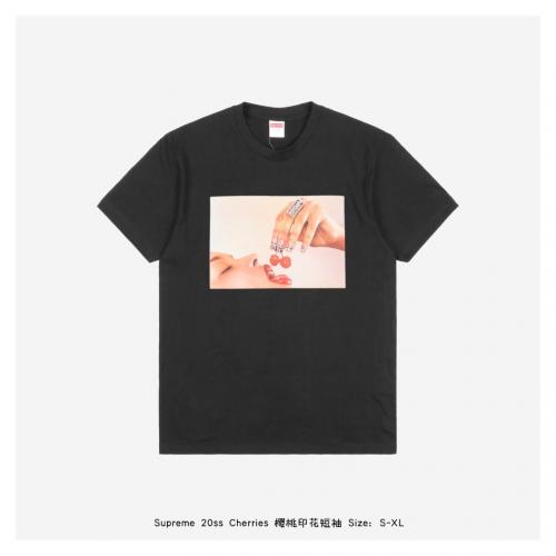 2色口コミ夏物Supreme シュプリーム Cherries Tee半袖Tシャツ 実物の写真 N品スーパーコピー服代引き対応国内発送後払い安全必ず届く信用できるサイト