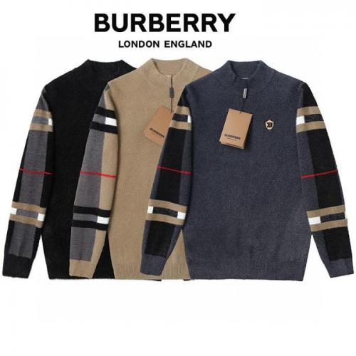 売上額TOP19 バーバリー Burberry メンズ定番ラウンドネック ァッション良いすぐ届く高級ニット2色 ブランドコピー偽物可能