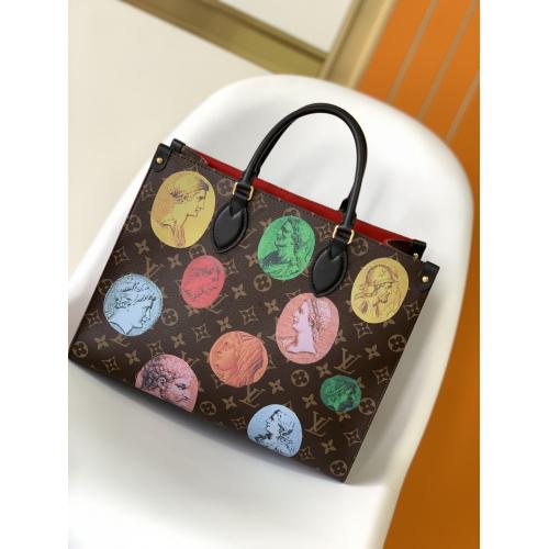 Louis Vuitton オンザゴーMM バッグ モノグラム レザー 2111LHJ580-M59245