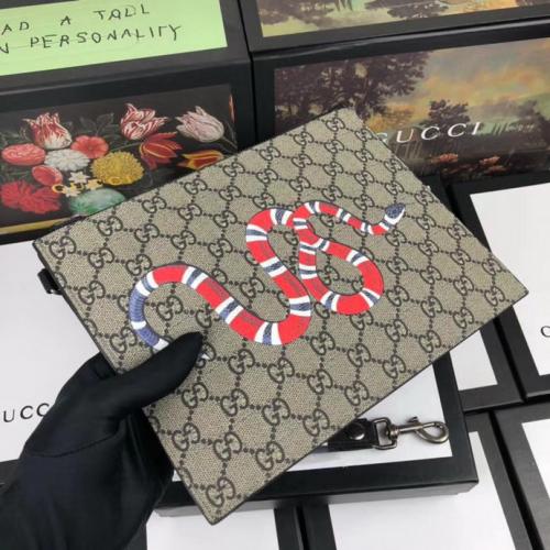 GUCCI グッチスーパーコピーN級品 GGスプリームクラッチバッグ フラットポーチ 473904-1