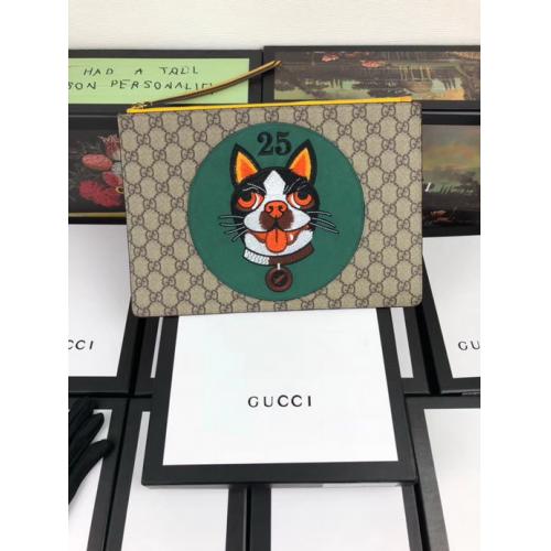 GUCCI グッチスーパーコピーN級品 GGスプリームクラッチバッグ フラットポーチ 506280-2