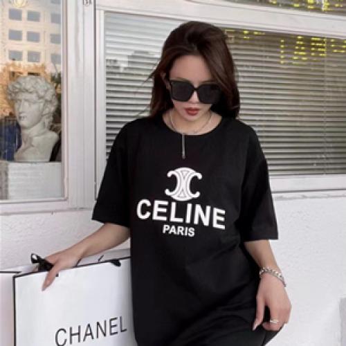 CELINE2022 セリーヌトリオンフコピー 半袖Tシャツ ユニセックスデザイン シンプルでクリーンなルックス