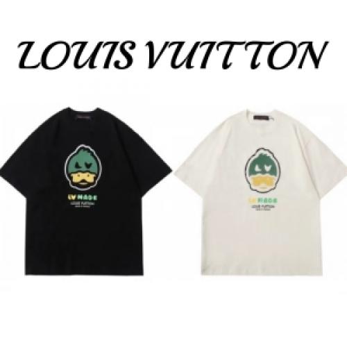 最も勢いのあるブランド LOUIS VUITTON ルイ ヴィトンｔシャツコピー 刺繍プリント 肌触りの着心地が良い