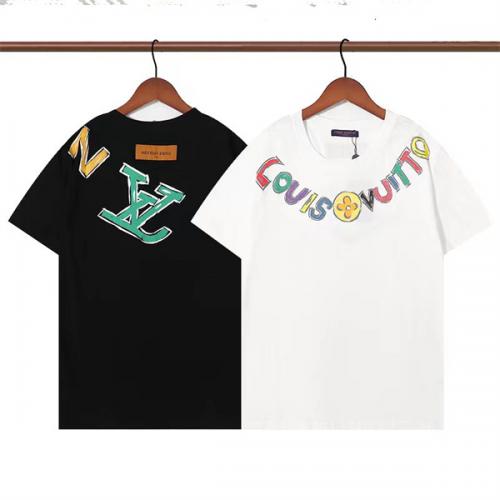 もちろんトレンド最新モデル LOUIS VUITTON ヴィトン偽物 半袖Tシャツ 激安通販 22SS落書き風 魅力たっぷり