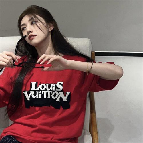 LOUIS VUITTON 偽物 Tシャツ ルイヴィトン 白ハトロゴ 刺繍 着心地抜群