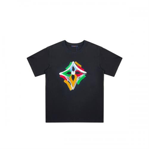 春夏の新作 LOUIS VUITTON スーパーコピー Tシャツ ヴィトン 落書きロゴプリント