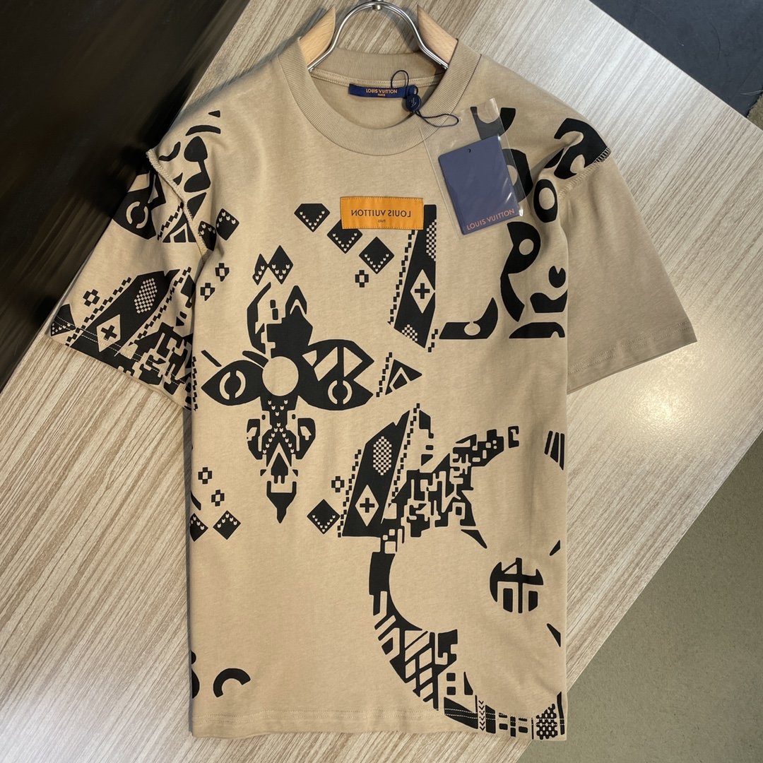 2色 最高品質N品ルイヴィトン Louis Vuitton 半袖Tシャツ 実物の写真 メンズ/レディース スーパーコピー服代引き可能国内発送