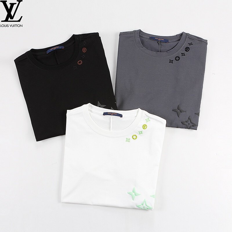 絶大な人気を誇るルイヴィトン Louis Vuitton 半袖 Tシャツ 3色 メンズ/レディース 実物の写真 スーパーコピー代引き対応国内