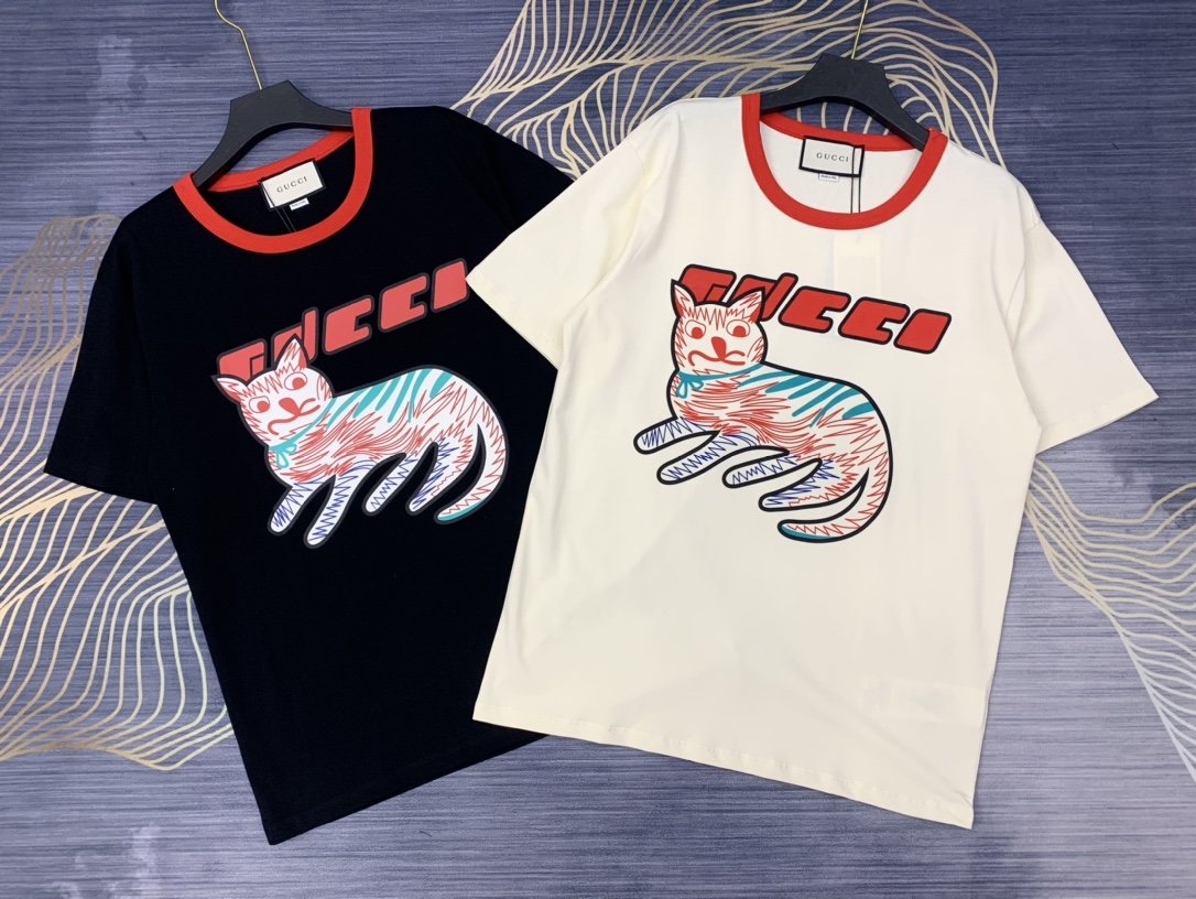 人気が爆発 Gucci グッチ Tシャツ メンズ/レディース ラウンドネック半袖  実物の写真 スーパーコピーN品代引き対応国内発送後払い送料無料安全必ず届く信用できるサイト