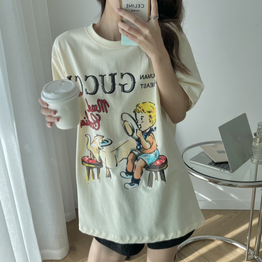 人気が爆発 Gucci グッチ Tシャツ メンズ/レディース ラウンドネック半袖  実物の写真 スーパーコピーN品代引き対応国内発送後払い送料無料安全必ず届く信用できるサイト