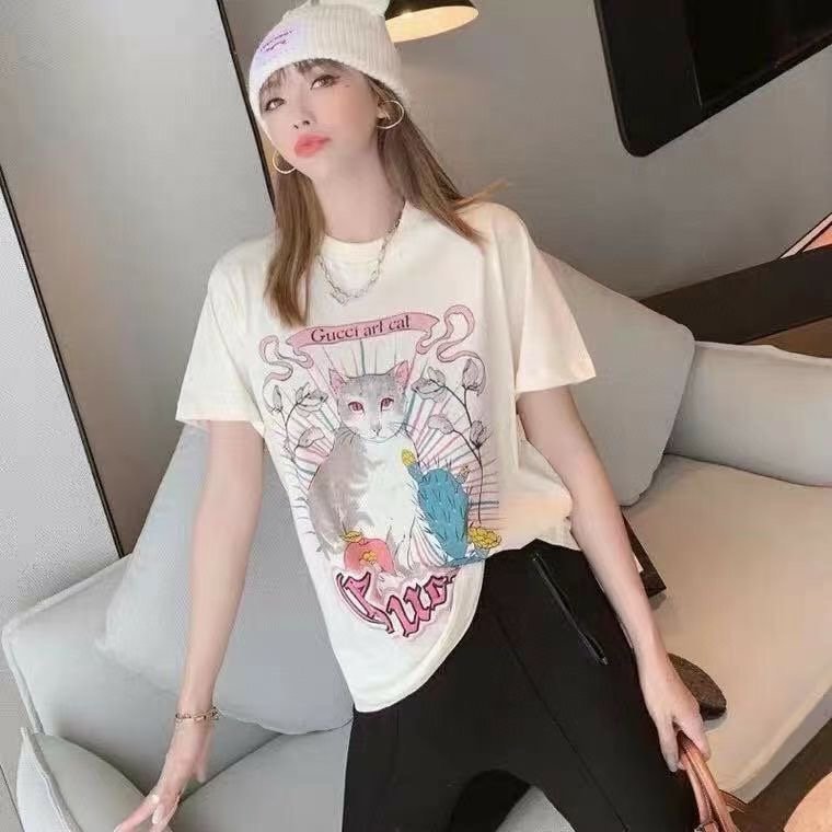 人気が爆発 Gucci グッチ Tシャツ メンズ/レディース ラウンドネック半袖  実物の写真 スーパーコピーN品代引き対応国内発送後払い送料無料安全必ず届く信用できるサイト